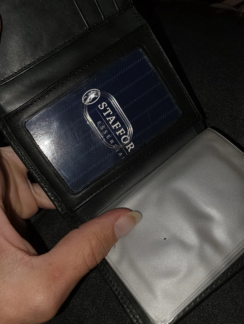 Stafford Mens Tri Fold Wallet. Nwots, Black!